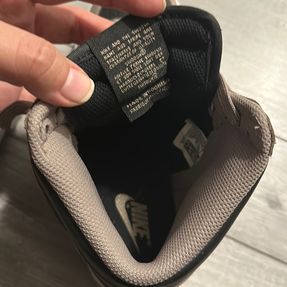 Nike Women’s Dunk High-Top Sneakers in Black and Taupe - Picture 4 of 4